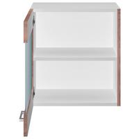 Kuhinjska Zgornja Omarica Samoa, Barva Hrasta - bela/barve aluminija, Konvencionalno, umetna masa/leseni material (50/54,8/32cm)