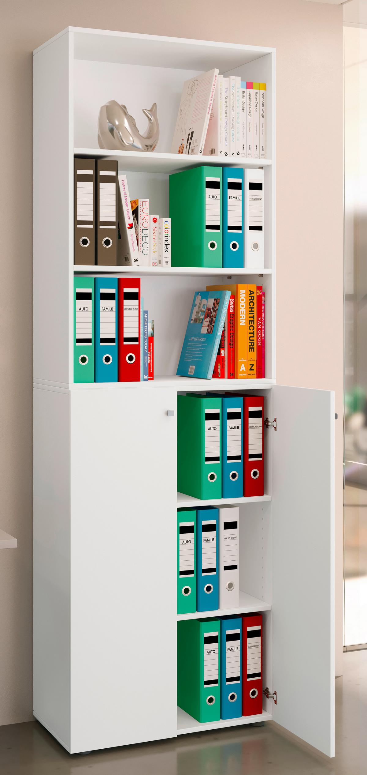 Arhivska Omara Lona Xxl, Bela - bela, Design, leseni material (70/220/39cm) - MID.YOU