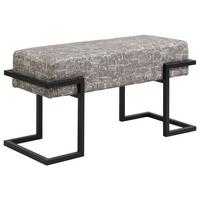 Bert 2 Klupa - siva/crna, Trend, metal/tekstil (80/42/33cm) - Modern Living