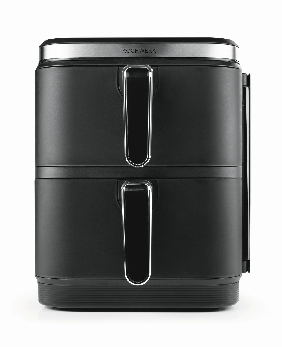 Heißluftfritteuse Kochwerk Schwarz max. 2800 Watt - Schwarz, MODERN, Kunststoff/Metall (38,7/30,3/31,9cm)