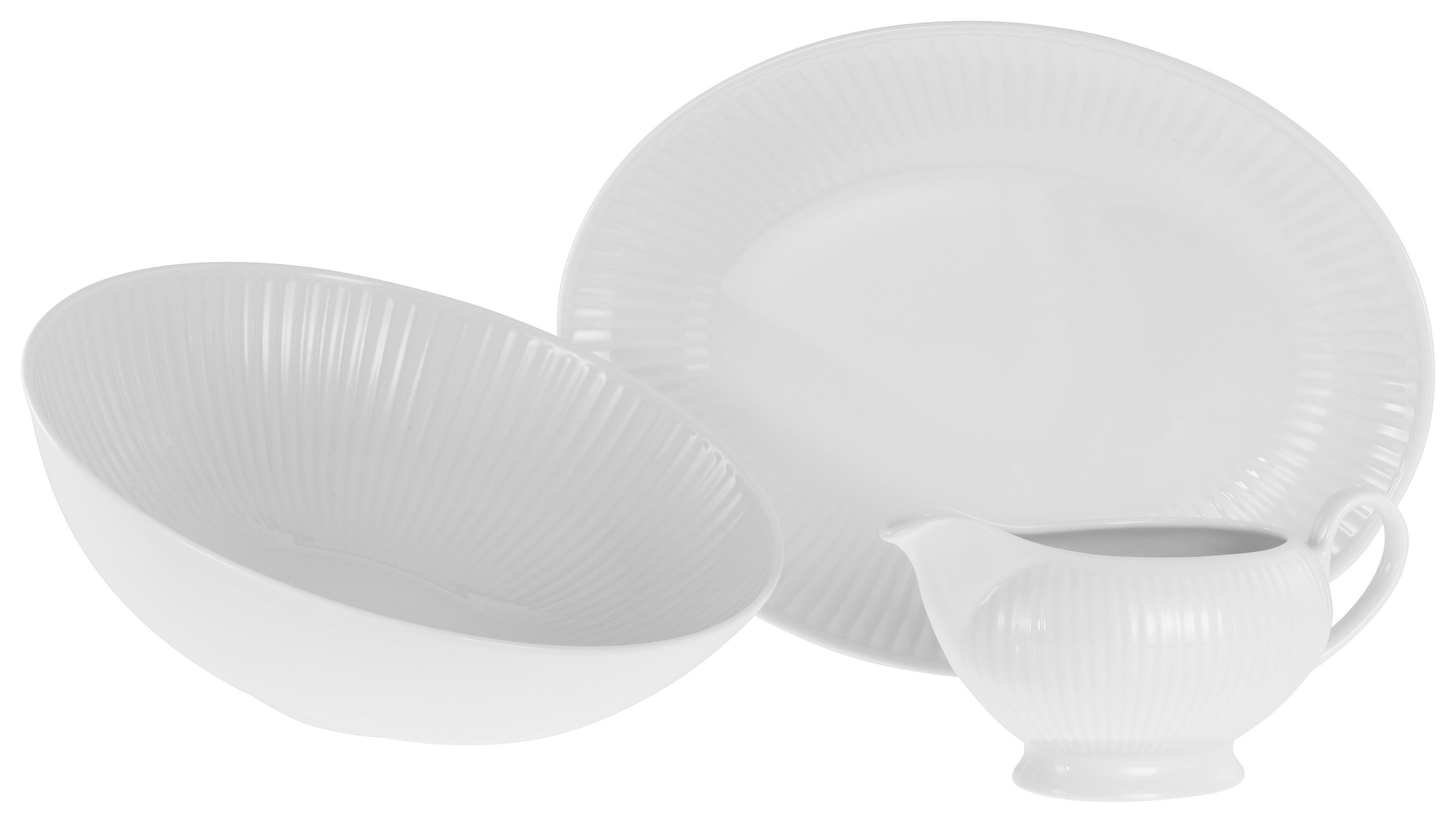 Set Za Zajtrk Valencia, 3-Delni - bela, Design, keramika - Creatable