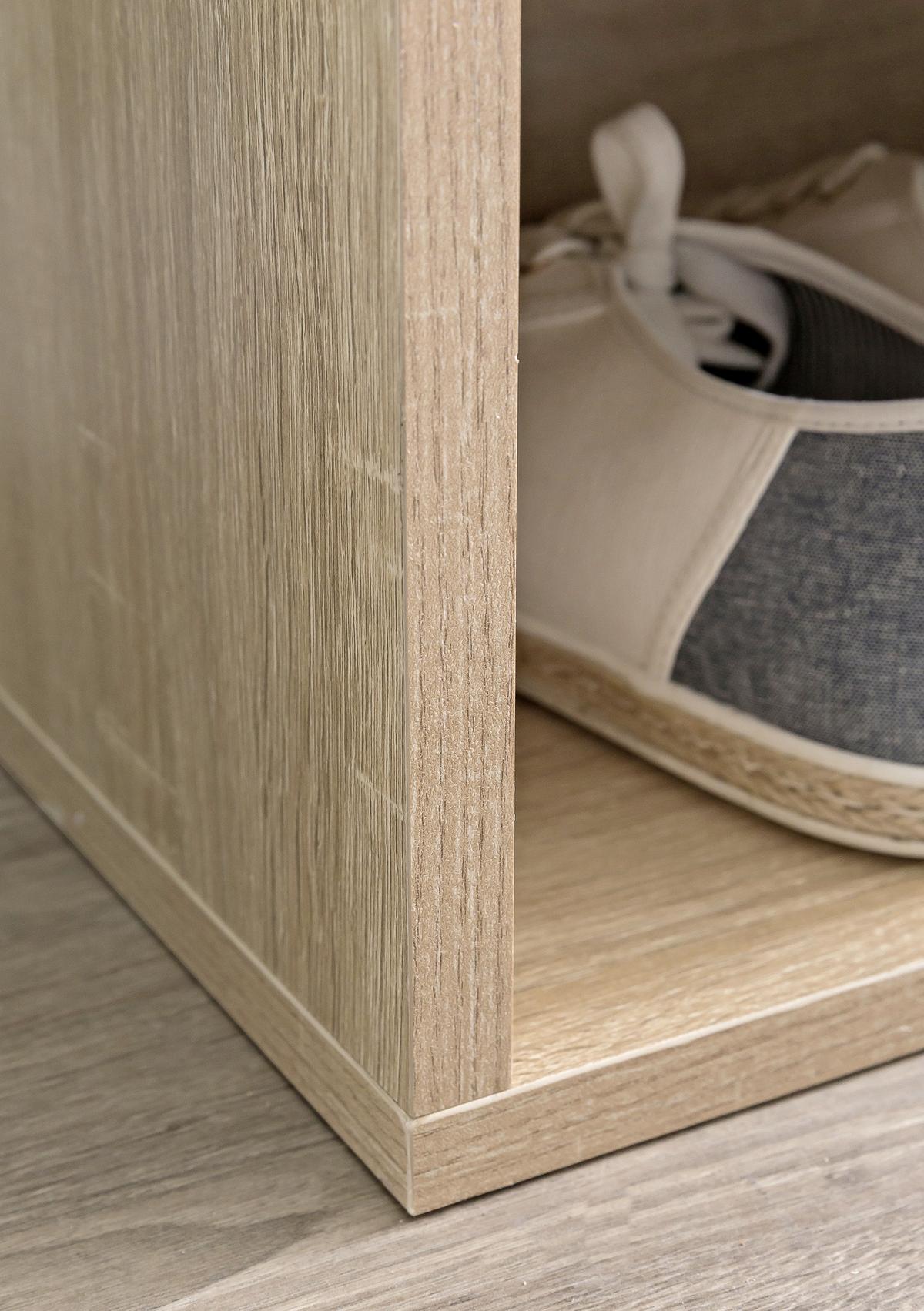 Klop S Prostorom Za Čevlje Wl5.344 - hrast sonoma/rjava, Konvencionalno, tekstil/leseni material (104/51/32cm) - MID.YOU
