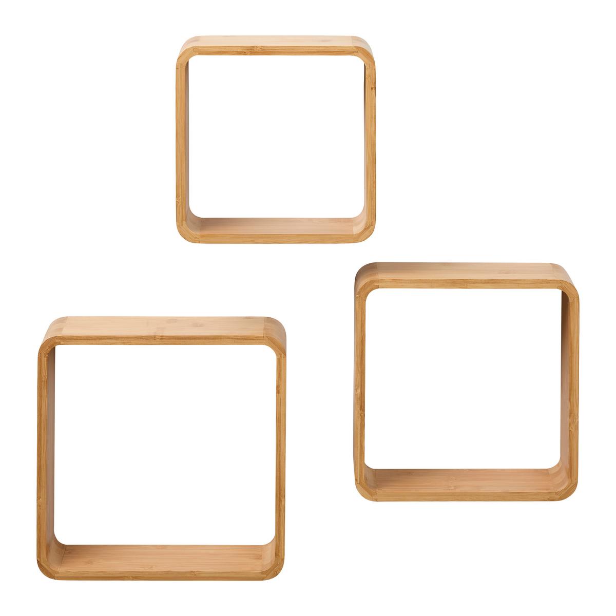 Bonnie Set Zidnih Polica 3/1 - prirodne boje, Natur, prirodni materijali (24/27/30/40/40/61/24/27/30cm) - Based