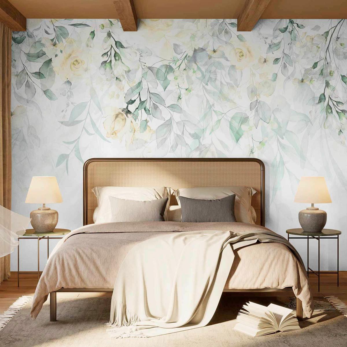 Fotótapéta Hde-Lft1998 - mentazöld/fehér, Lifestyle, textil (200/140cm) - artgeist