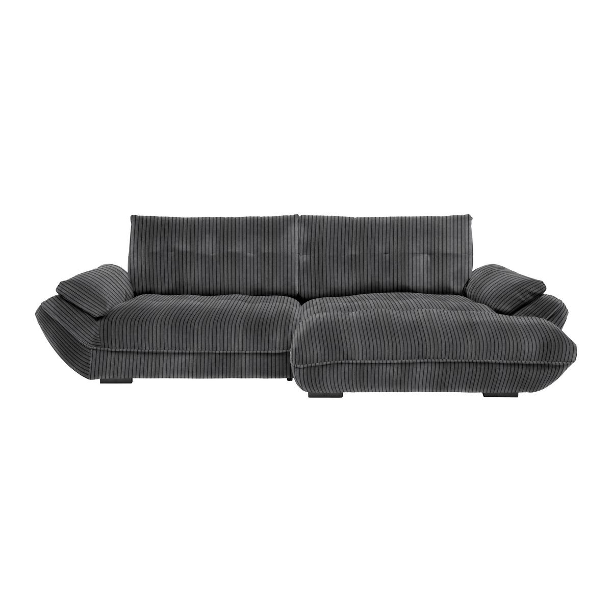 Wohnlandschaft Vivo Anthrazit - Anthrazit/Schwarz, MODERN, Kunststoff/Textil (317/63/179cm) - Premium Living