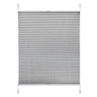 Plissee Solid Crash Silber ca. 60x130cm - Grau, Basics, Textil (60/130cm)