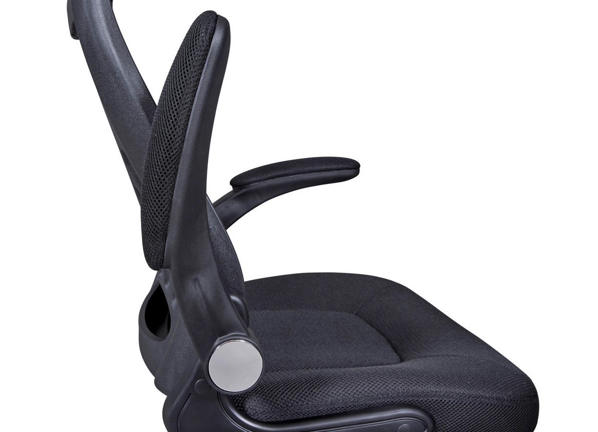 Drehstuhl XL Tecwork Schwarz - Schwarz, KONVENTIONELL, Textil/Metall (68-65/114-122/68cm) - MID.YOU