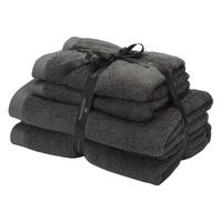 ZESTAW RĘCZNIKÓW FROTTE RIO - ciemnoszary, Basics, tkanina - Aquanova