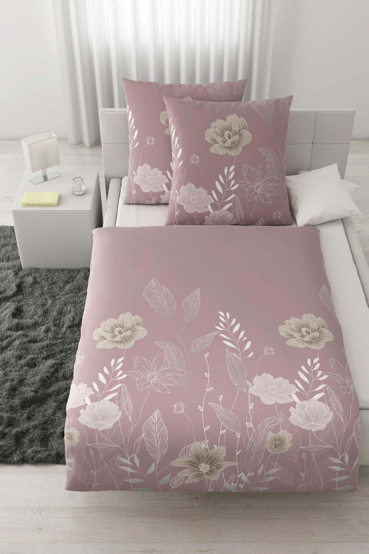 Bettwäsche Nala XXL Mauve ca. 200x200cm - Mauve, ROMANTIK / LANDHAUS, Textil (200/200cm) - Modern Living