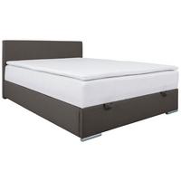 Tapecirani Krevet Cosi - boje kroma/antracit, Konvencionalno, drvo/metal (140/200cm)