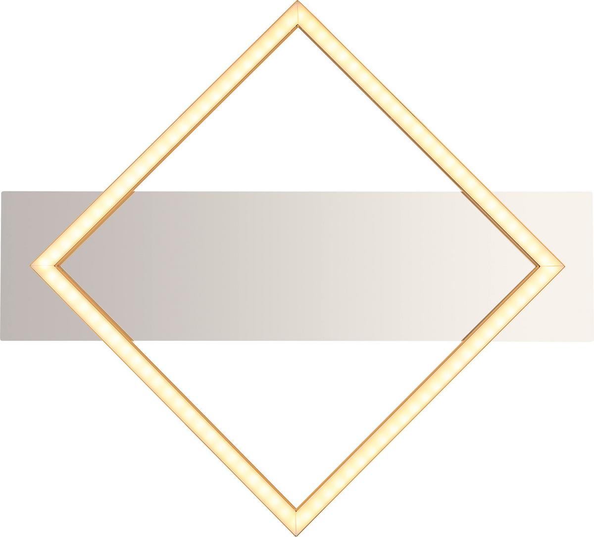 LED-Deckenleuchte Lesina Goldfarben/Schwarz max 12 Watt - Goldfarben/Opal, Design, Kunststoff/Metall (39,5/35/5cm) - Globo