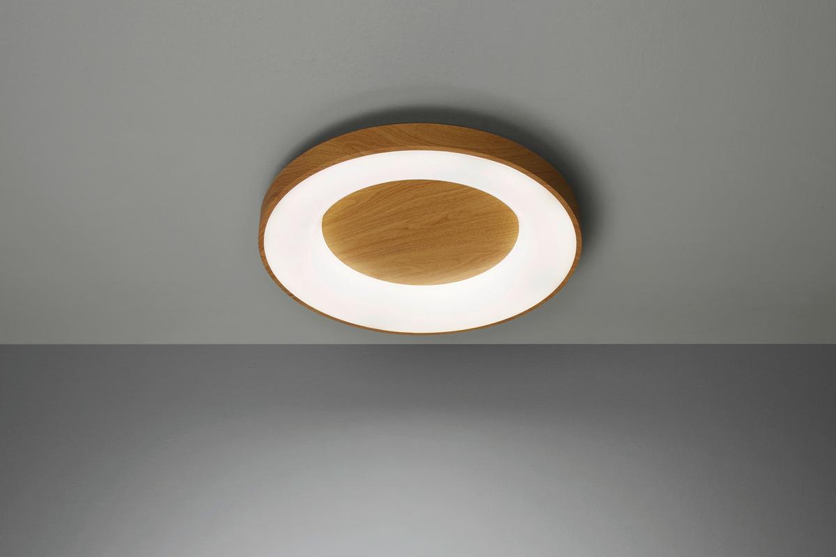 Stropna Led-svetilka Luzia -Jub-, 43,3 W - barve hrasta/bela, kovina/umetna masa (60/10cm) - Premium Living