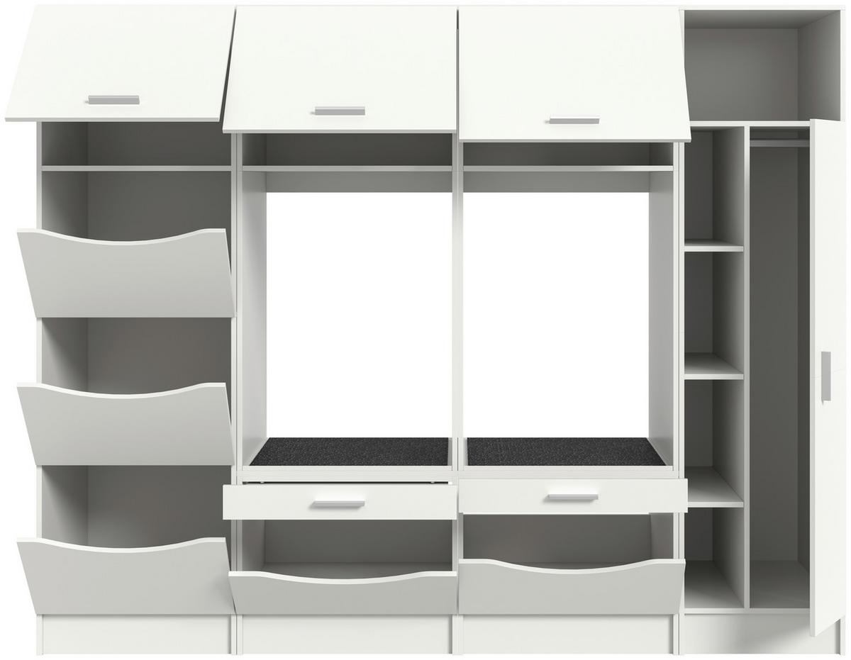 Omara Za Pralni In Sušilni Stroj Free, Bela - bela, Basics, leseni material (233/195/68cm) - MID.YOU