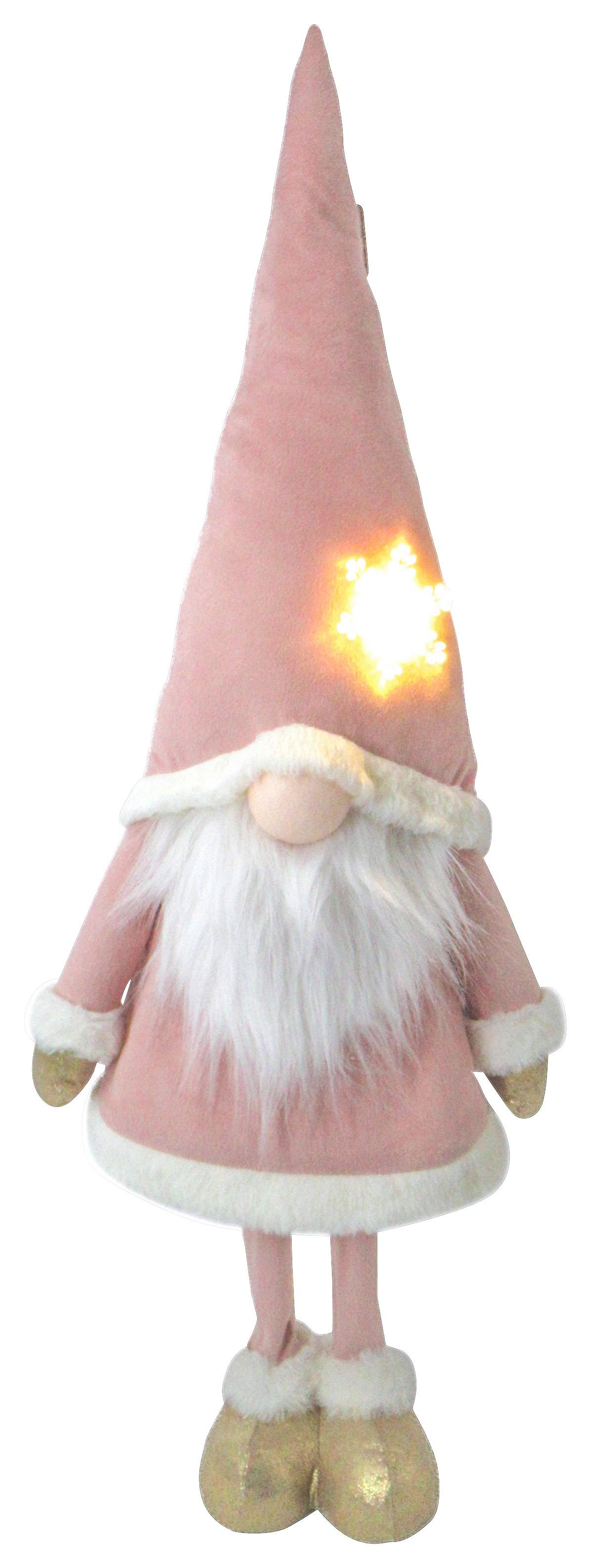 LED-es Manó Eddy - pink/fehér, Konventionell, műanyag/kő (31/80/20cm) - Mömax