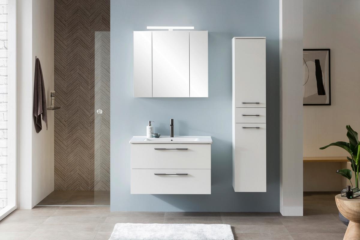 Umivalniška Enota Z Umivalnikom Maxim, Bela - bela/antracit, Moderno, kovina/leseni material (85cm) - Stylife