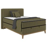 Boxbett Elena Olivgrün ca. 140x200cm - Olivgrün, KONVENTIONELL, Holz/Holzwerkstoff (140/200cm) - Sembella