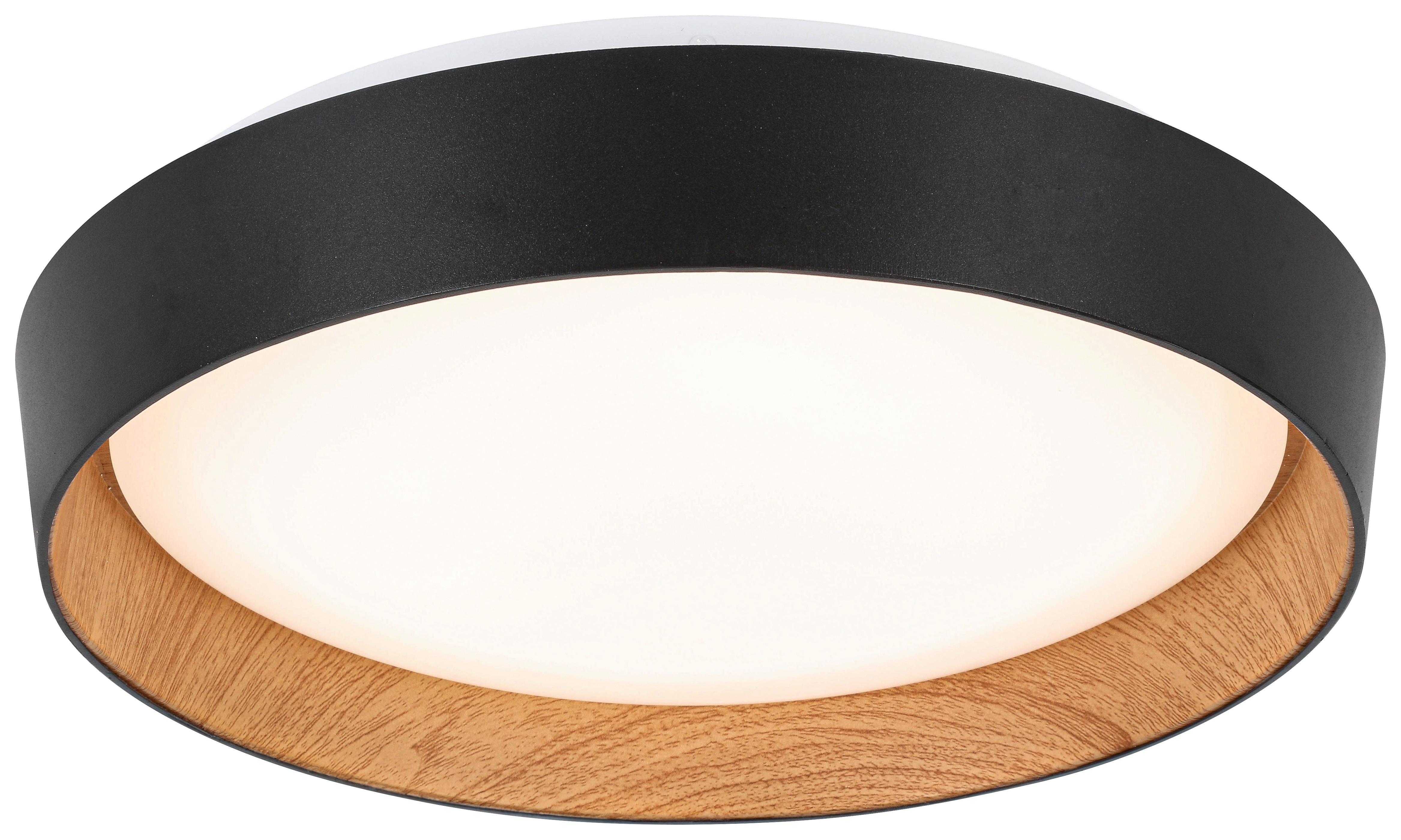 LED-TAKLAMPA LIA - vit, Klassisk, metall/trä (39/39/7cm) - Mömax