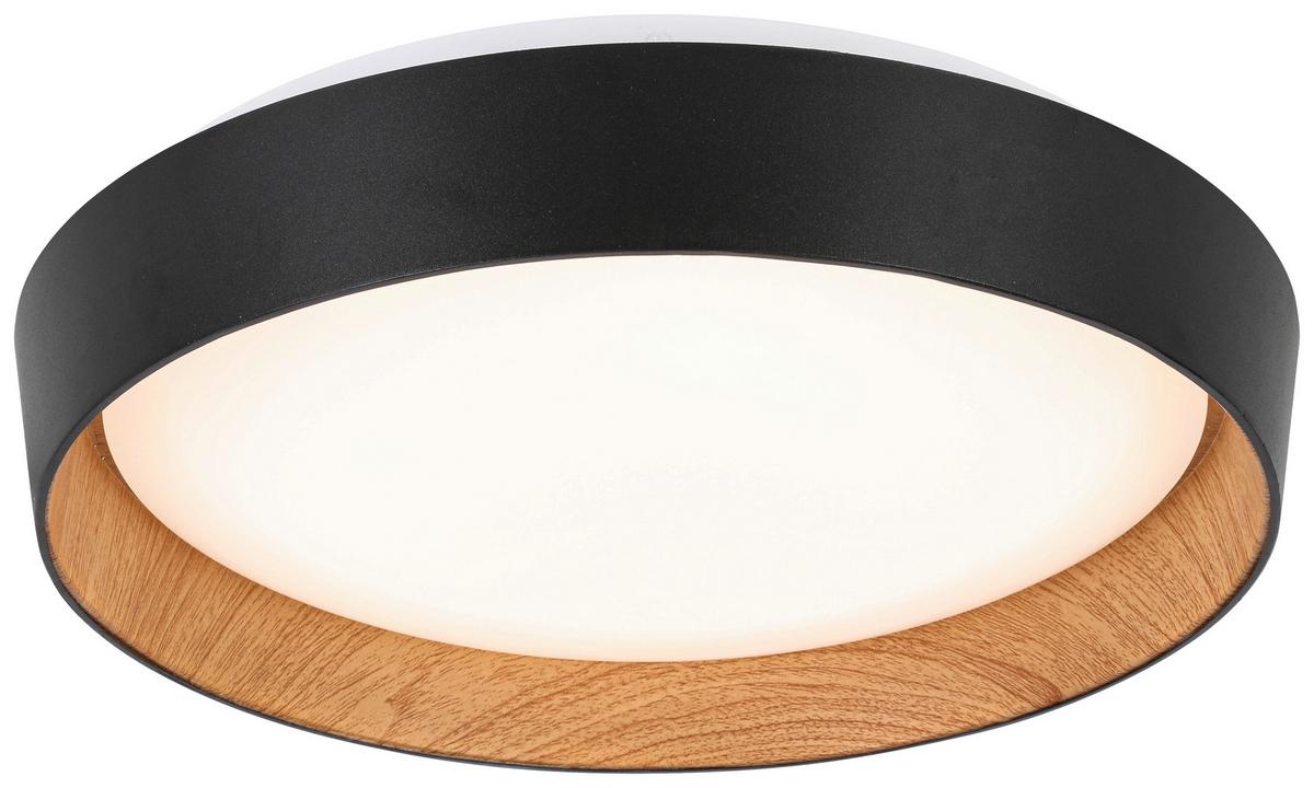 Plafonieră cu LED Lia - alb, Konventionell, plastic/lemn (39/7cm) - Mömax