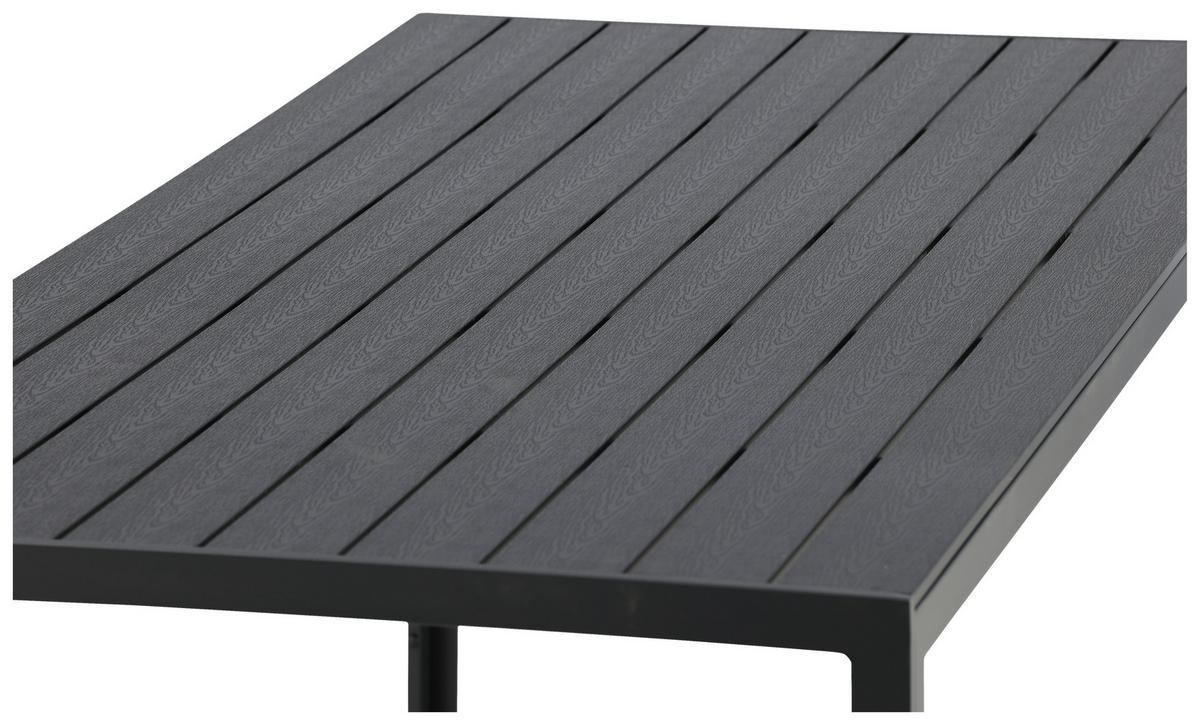 GARTENTISCH BREAK - Schwarz, KONVENTIONELL, Metall (205/90/73,5cm) - Gardenson
