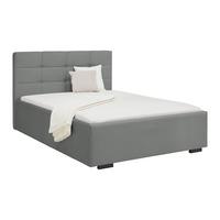 Oblazinjena Postelja Nelo, Siva, 140x200 - siva/črna, Konvencionalno, umetna masa/tekstil (140/200cm) - Mömax