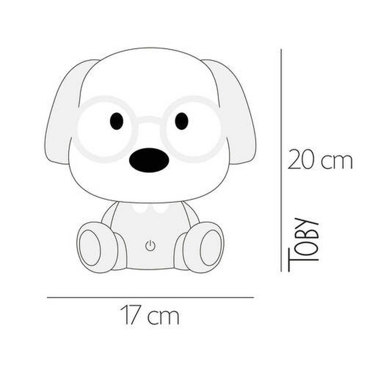 Kindertischleuchte Toby Weiß max. 3 Watt - Weiß, Basics, Kunststoff (17/17/20cm)