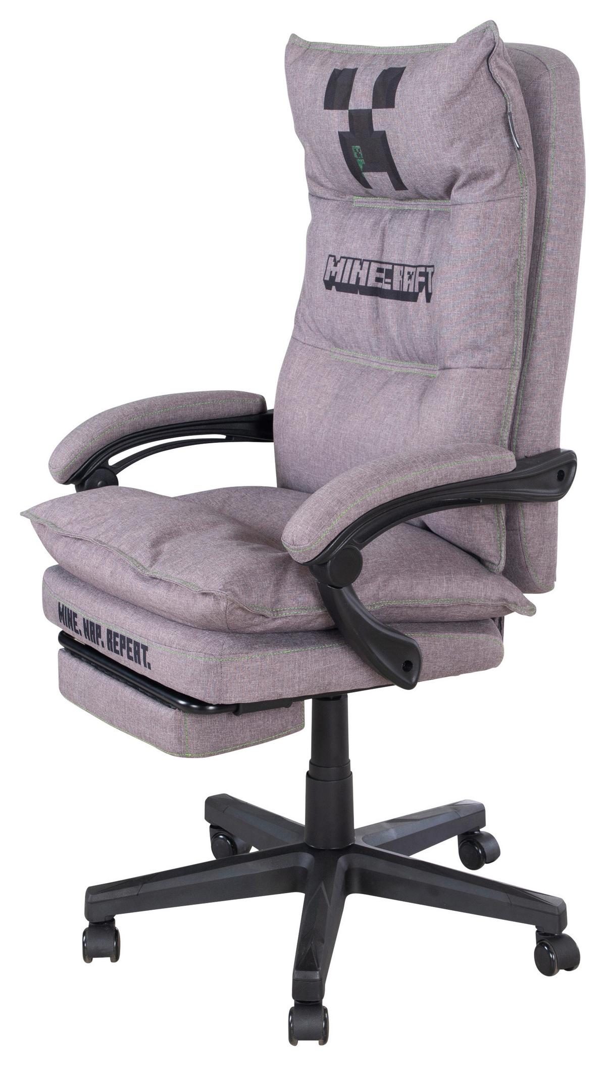 Gaming Stol Minecraft, Siva - siva, Moderno, umetna masa/tekstil (80,5/116/124/70,5cm) - Minecraft