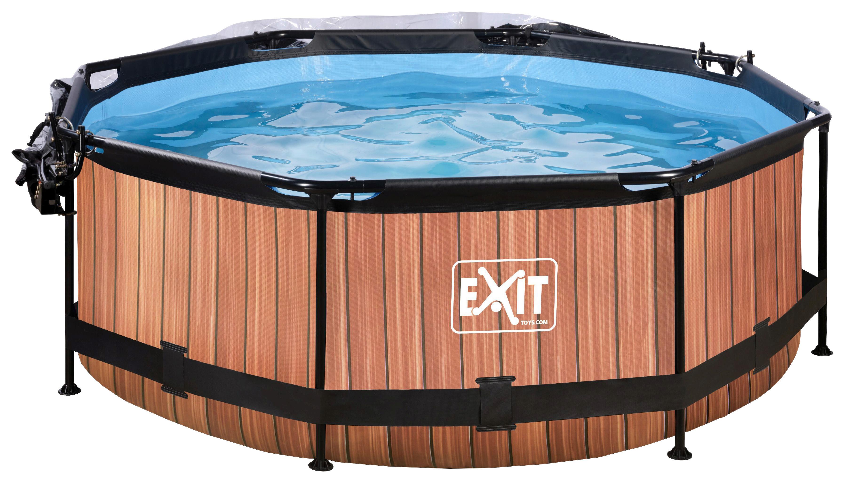 Bazen Exit Wood Pool, Ø 244cm - rjava, Konvencionalno, kovina (244/76cm) - EXIT Toys