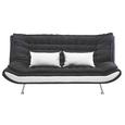 Zofa S Posteljno Funkcijo Cloud - črna/bela, kovina/tekstil (196/98/92cm) - Mömax modern living