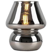 Namizna Svetilka Schöni - barve kroma/črna, Moderno, umetna masa/steklo (15/18cm) - Modern Living