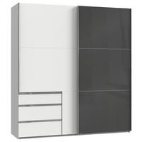 Ormar S Kliznim Vratima Level 36c - bijela/siva, Moderno, drvni materijal (200/216/65cm) - Modern Living