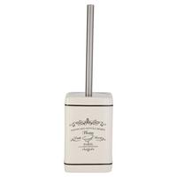 Garnitură perie WC Julie - bej/culoare inox, Romantik / Landhaus, ceramică/plastic (7,5/7,5/8cm)