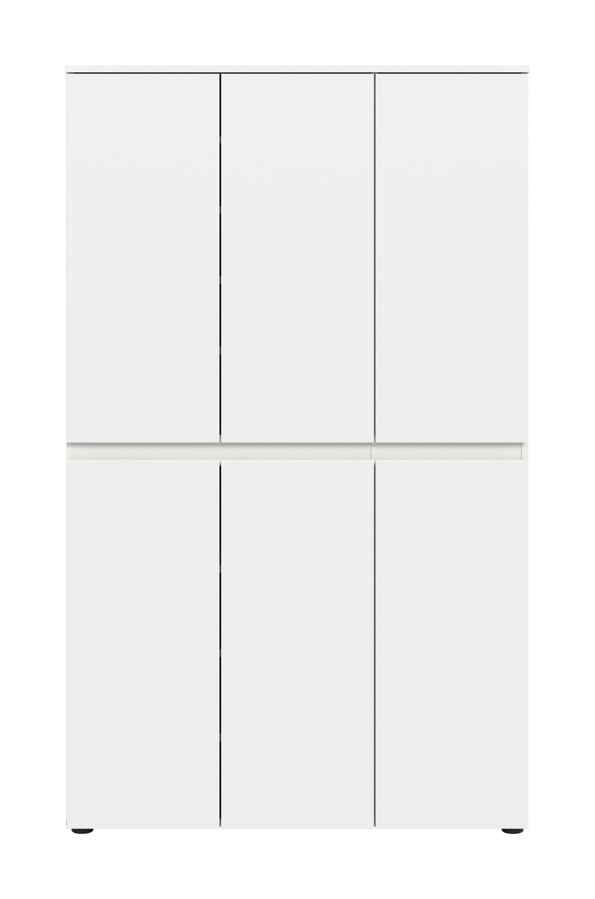 Garderobenschrank Scarpa Weiß - Schwarz/Weiß, Design, Holzwerkstoff/Kunststoff (105/175/37cm) - Livetastic