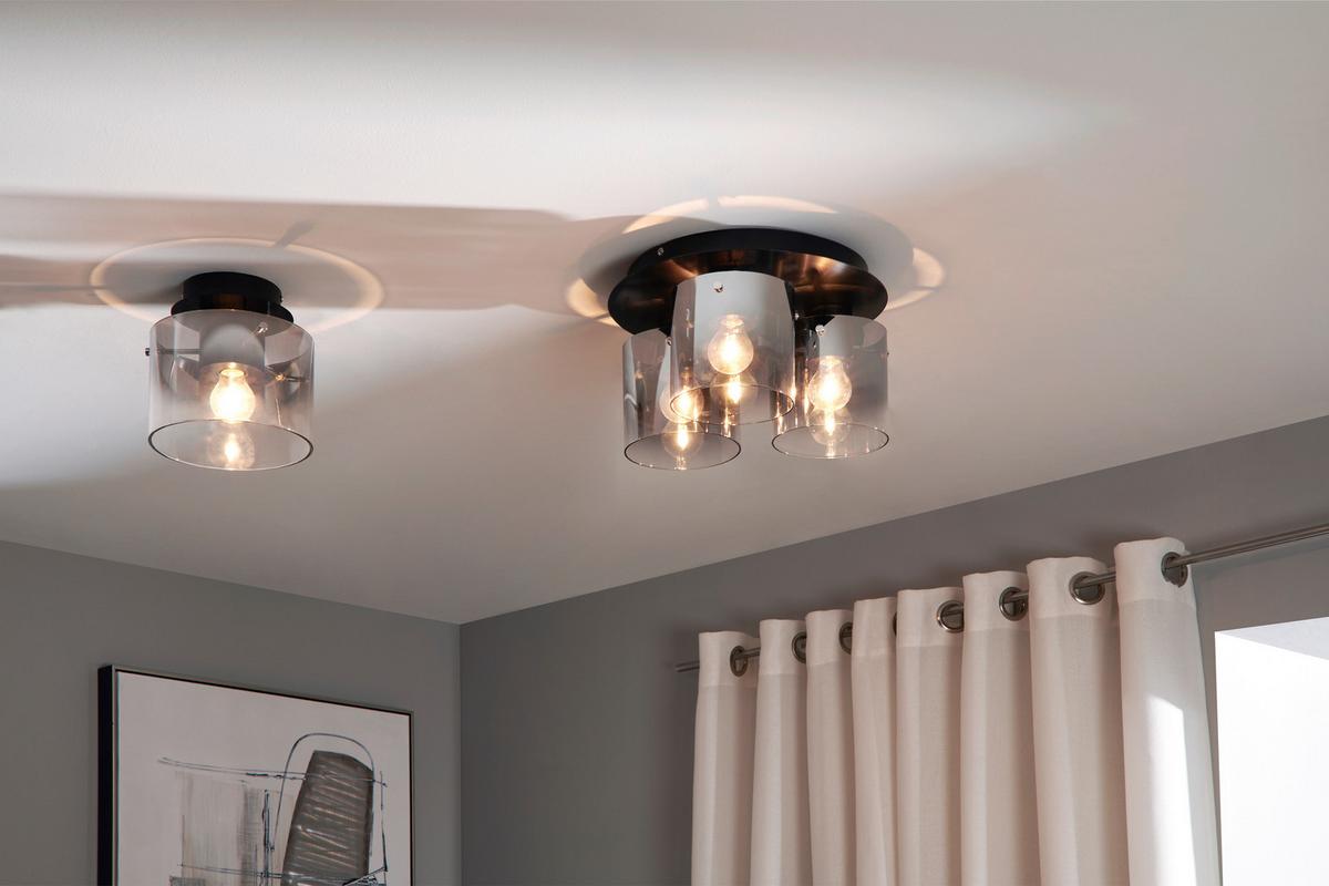 LAMPA SUFITOWA ALESUND - czarny, Design, metal/szkło (35/21,5cm) - Dieter Knoll