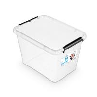 Box mit Deckel Sven Transparent ca. 19l - Transparent/Schwarz, KONVENTIONELL, Kunststoff (39/29/26,5cm) - Based