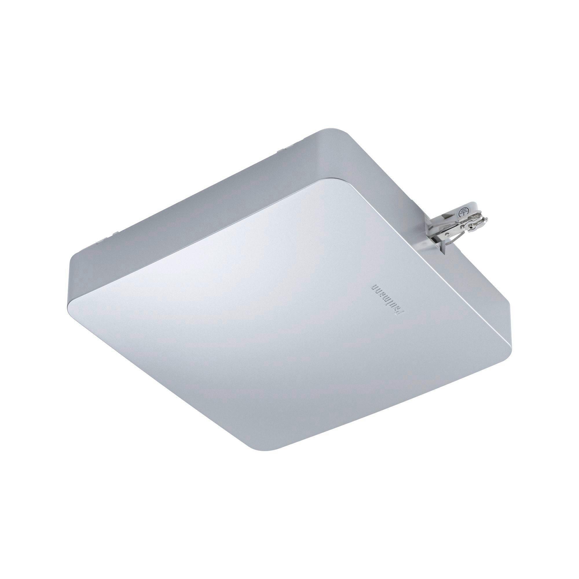 Schienensystem-Einspeiser ZB Mitteleinspeisung max. 150 W - Chromfarben, Basics, Kunststoff (22,7/22,7/4,8cm) - Paulmann