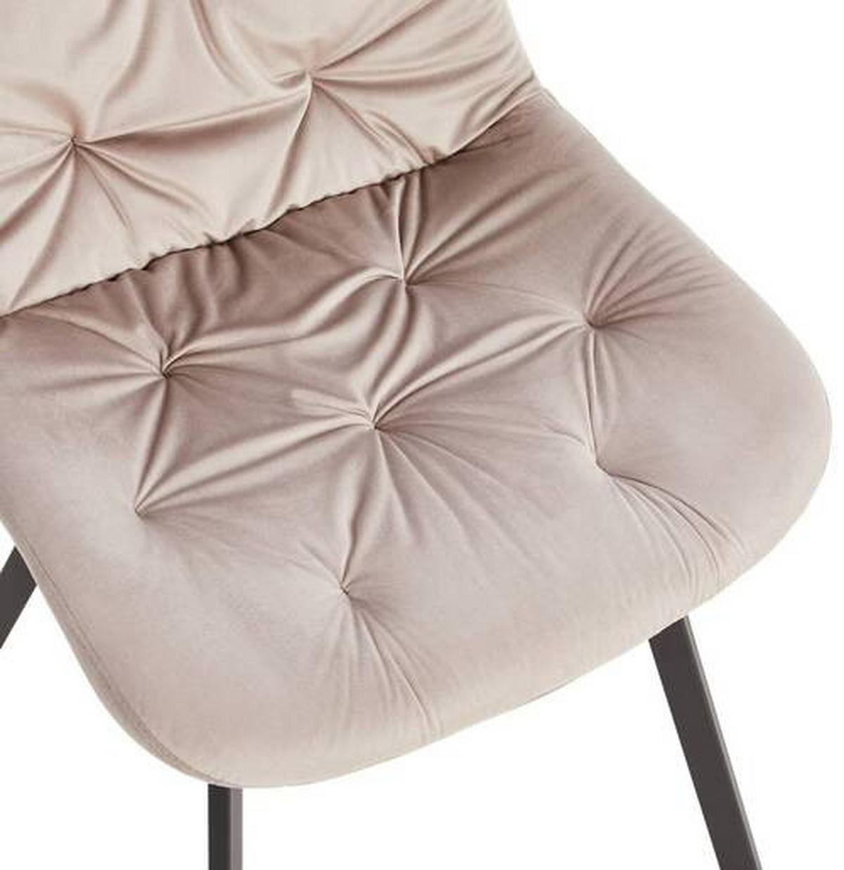 KRZESŁO NELE - czarny/taupe, Modern, metal/drewno (51/83/61cm) - MID.YOU