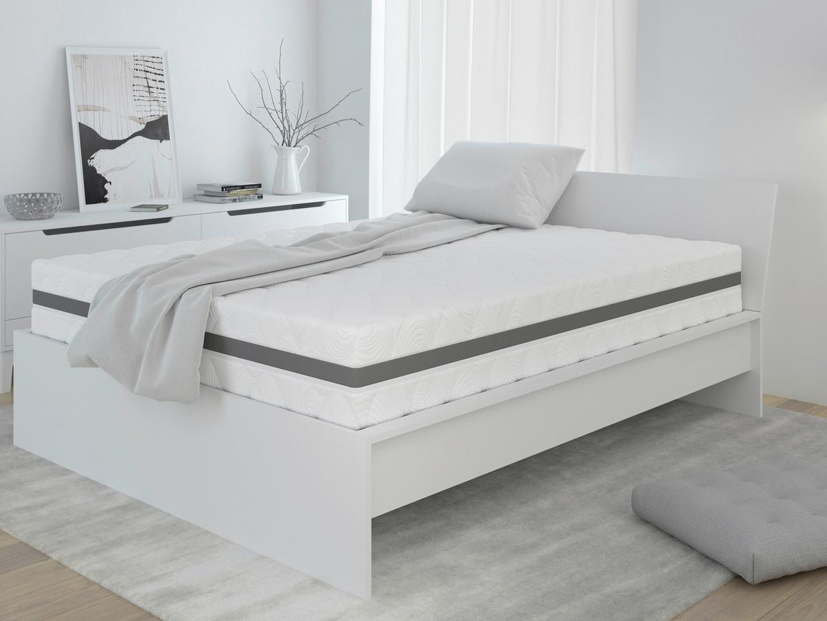 Ležišče Premium Lux Seven Plus, 90x200 Cm - bela, Moderno (90/200cm) - Premium Living