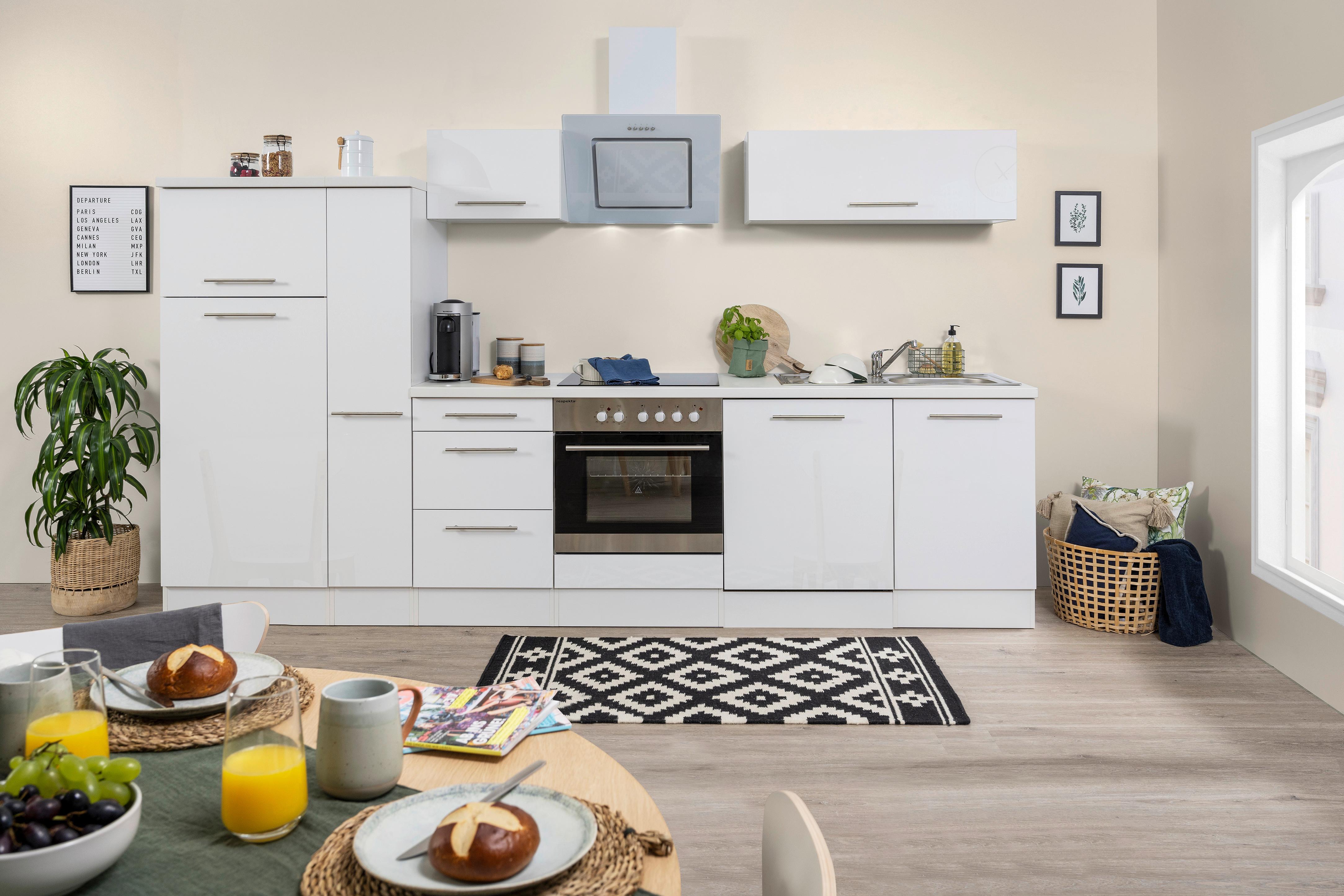 Weiß mömax Respekta Geräten 310 mit kaufen cm online Küchenzeile