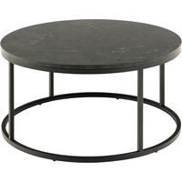 Măsuță de cafea SPIRO - negru, Design, metal/material pe bază de lemn (80/80/40cm) - Modern Living