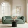 SOFFA HEVI - grön/svart, Modern, trä/textil (197/73/86cm) - Bessagi Home