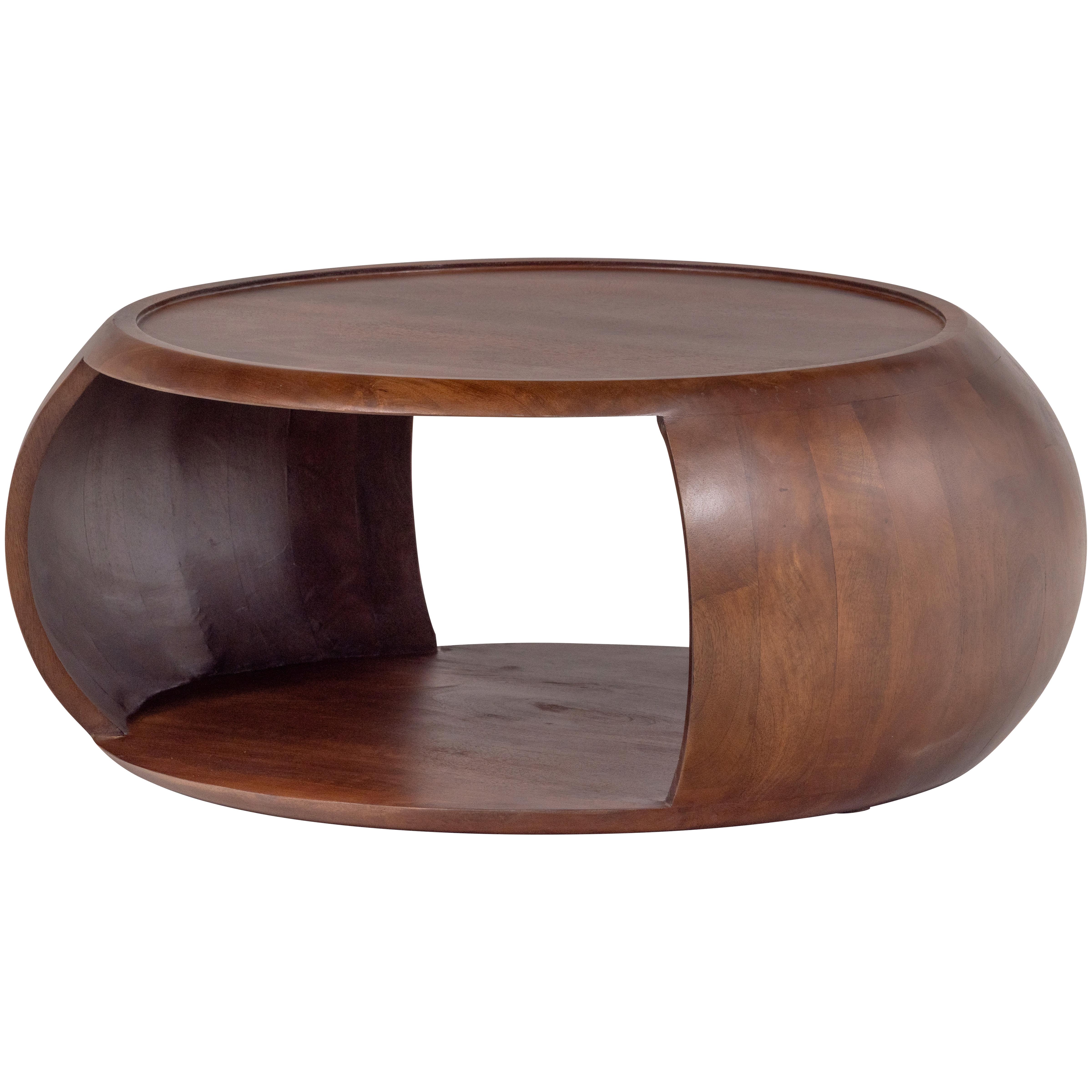 Couchtisch Cole Mangoholz - Braun, Design, Holz (72/72/36cm) - Livetastic