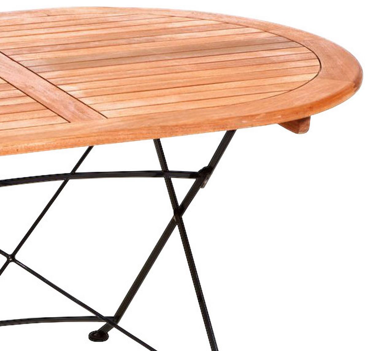 Vrtna Miza Schlossgarten, 140x90, Masivno - naravne barve, Romantika, kovina/les (140/90/75cm) - Gardenson
