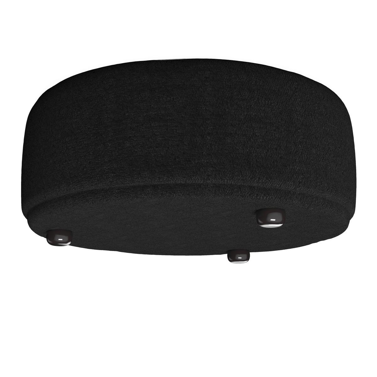 Couchtisch Kira Chenille Schwarz/Walnuss - Schwarz, MODERN, Holz/Textil (86/86/43cm) - Bessagi Home