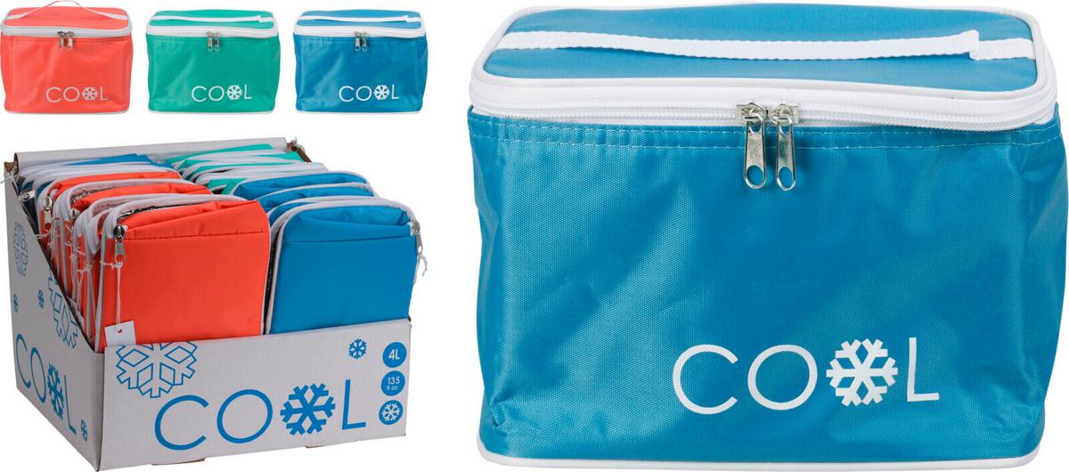 Hűtőtáska Cool - piros/kék, Konventionell, műanyag (21,5/15/15cm)