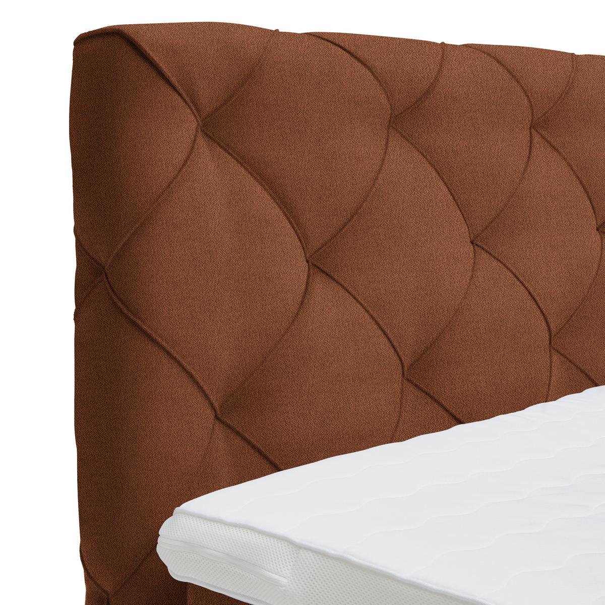 Boxspringbett Cordoba Rostfarben ca. 160x200cm - Rostfarben/Schwarz, KONVENTIONELL, Holz/Holzwerkstoff (160/200cm) - Premium Living