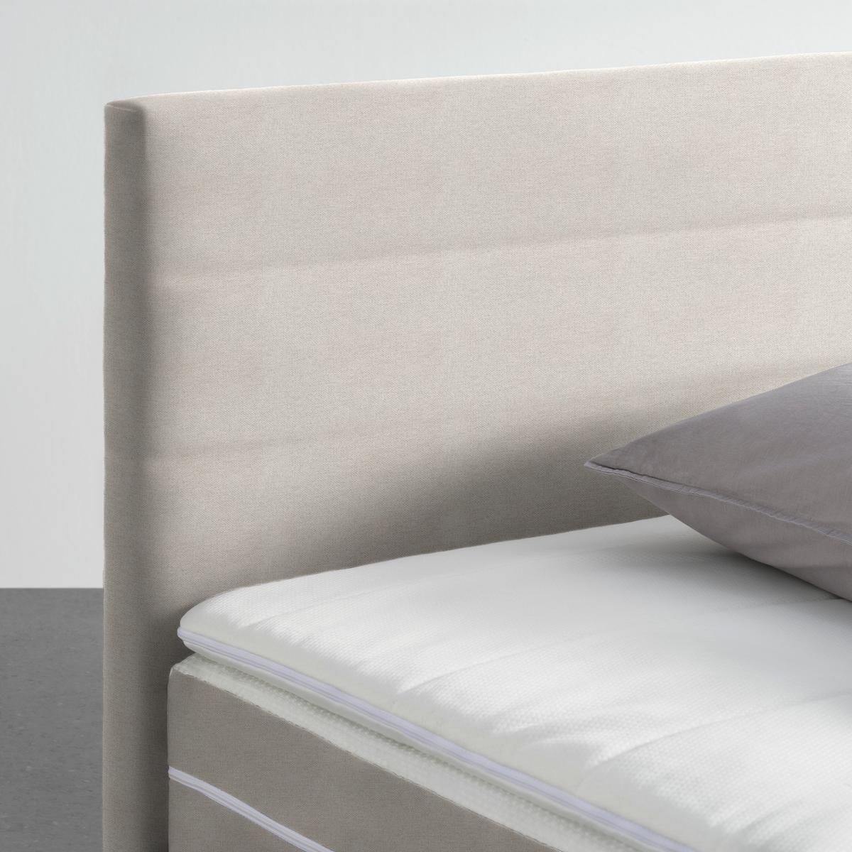 Boxspringbett Palermo in Beige ca. 180x200cm - Chromfarben/Beige, KONVENTIONELL, Kunststoff/Textil (180/200cm) - Based