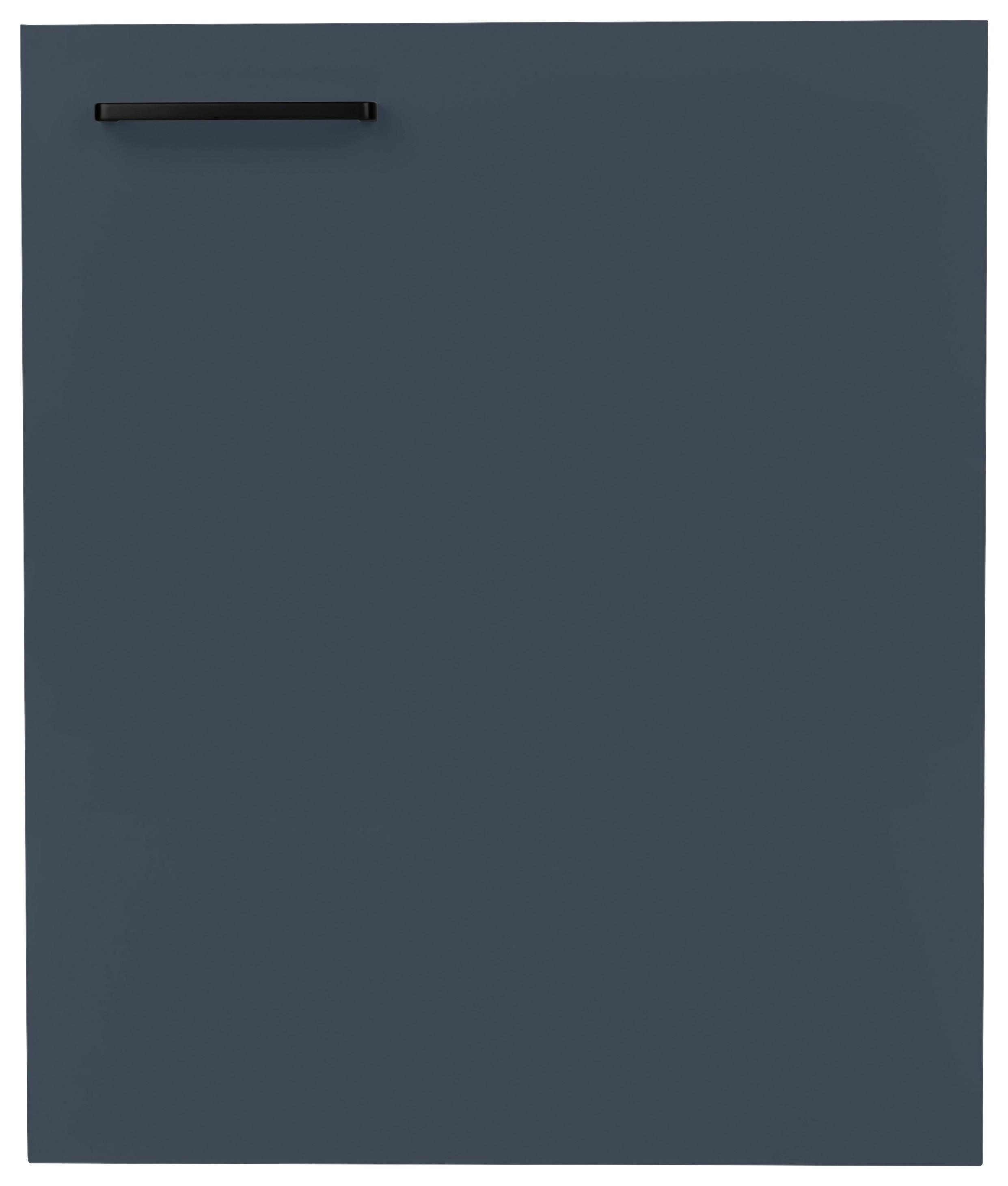 Küchenschrankfront Easytouch Blau - Blau/Schwarz, MODERN, Holzwerkstoff/Metall (60/72/1,9cm) - Nobilia