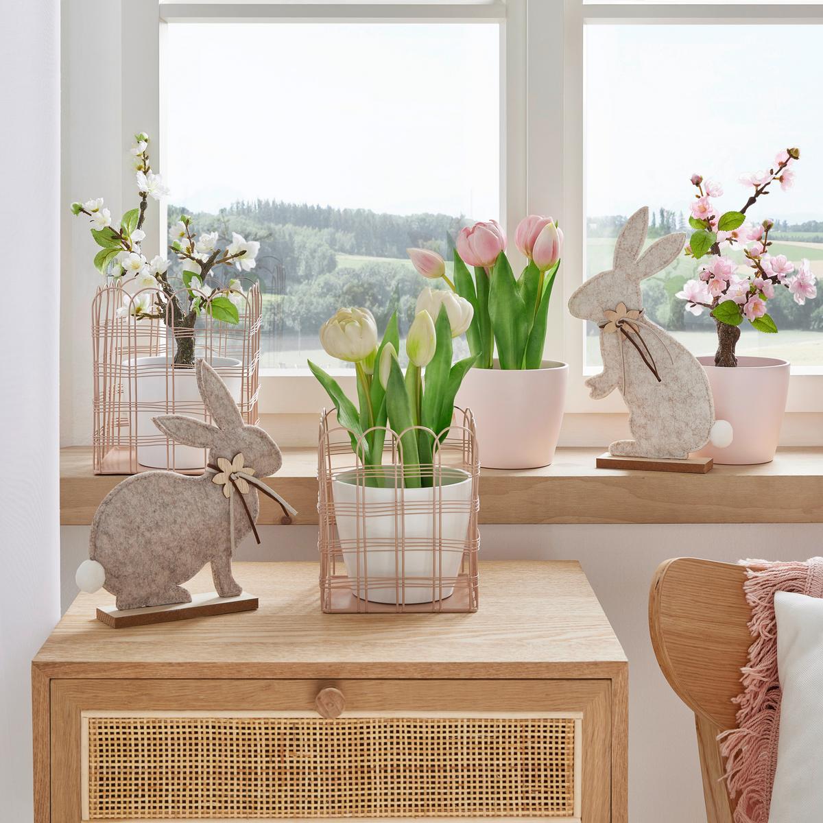 Umetna Rastlina Kirschblütenbonsai I - roza/črna, Basics, umetna masa (32cm) - Modern Living