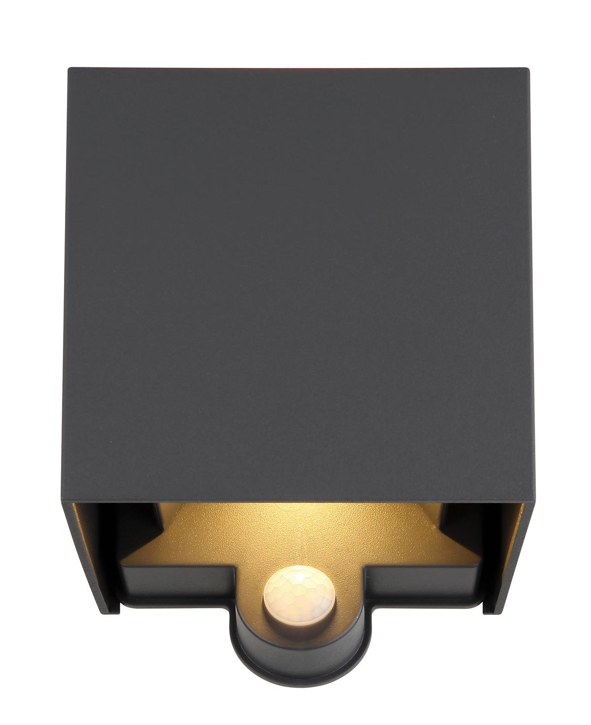 AUSSENWANDLEUCHTE 34168S - Anthrazit, Design, Kunststoff/Metall (10/10/12,5cm) - Globo
