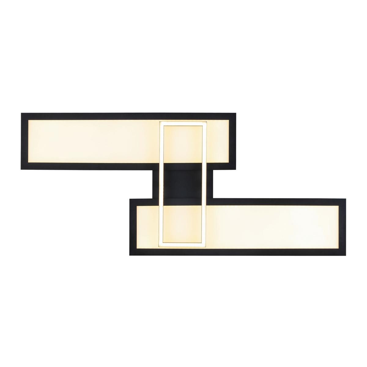 LAMPA SUFITOWA LED ALEYNA - czarny, Modern, tworzywo sztuczne/metal (90/40/7cm) - Bessagi Home